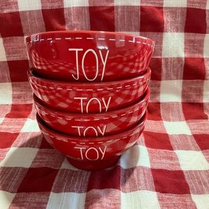 Rae Dunn JOY Christmas Cereal Bowls
